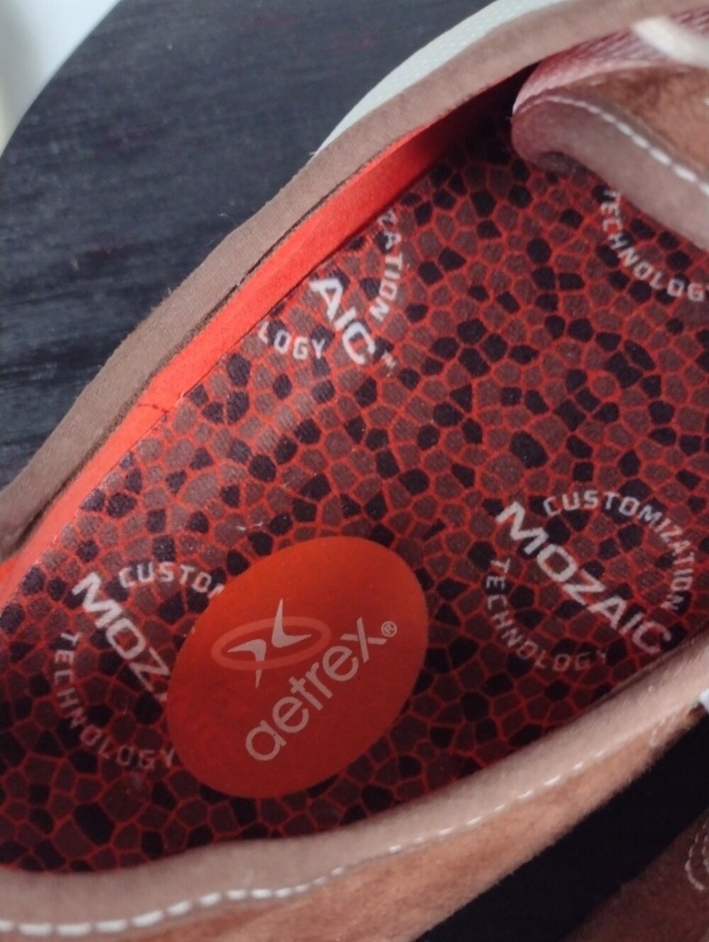 Aetrex Brown & White Casual Lace-Up Sneakers - Picture 5 of 9